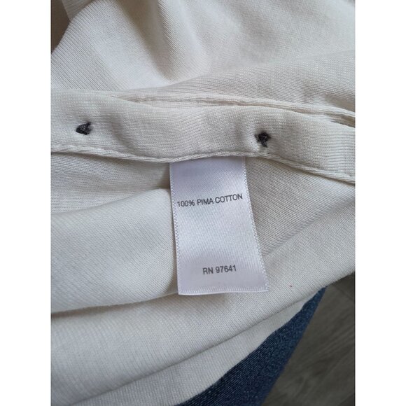 J. Jill Womens Perfect Pima Cotton Button-Side Top - Cream Size S - Picture 7 of 7